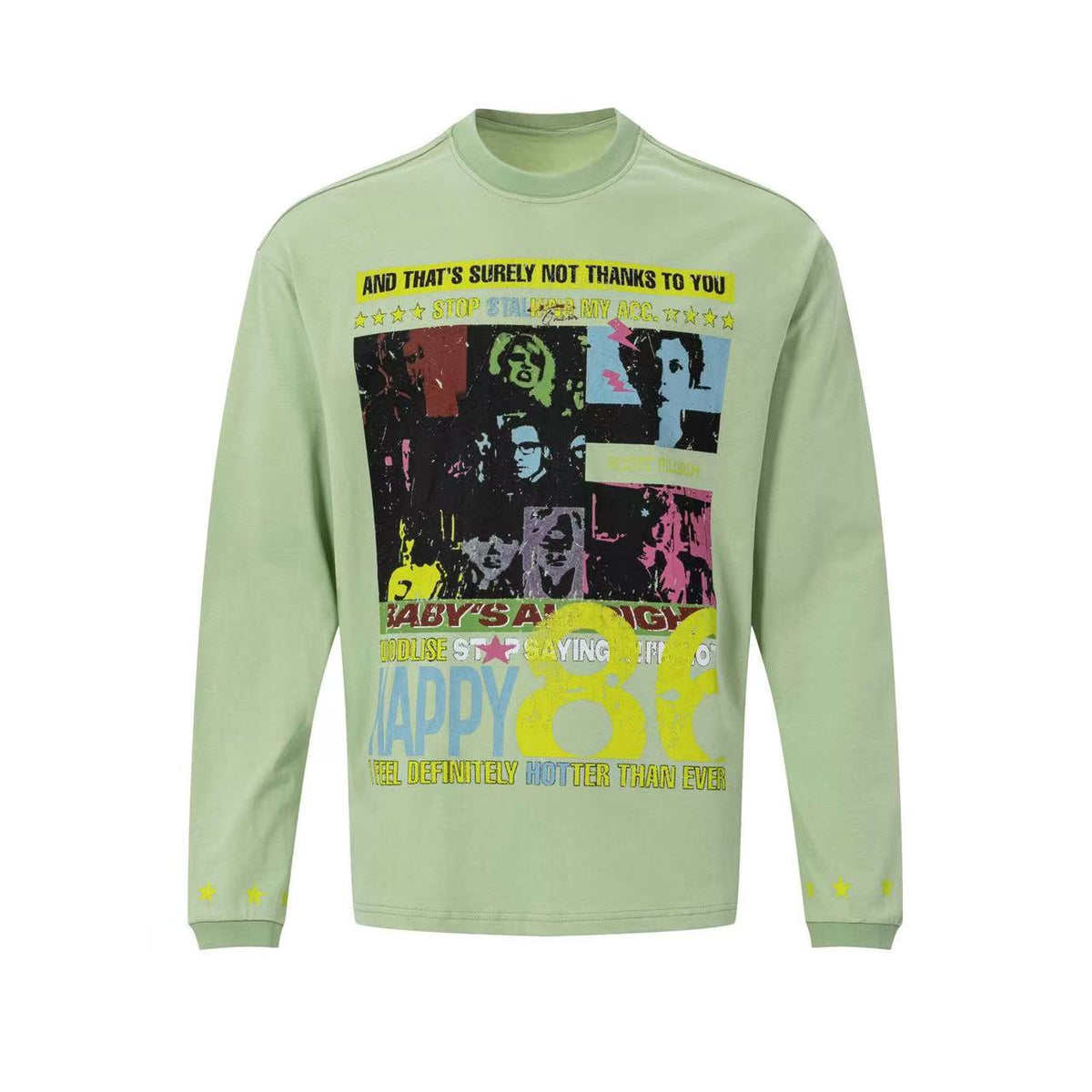 Omirad Pop Art Collage Graphic Long Sleeve Tee