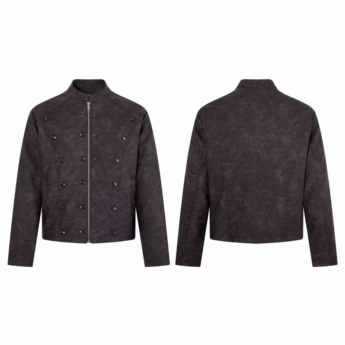 Omirad Vintage Washed Military Button Jacket