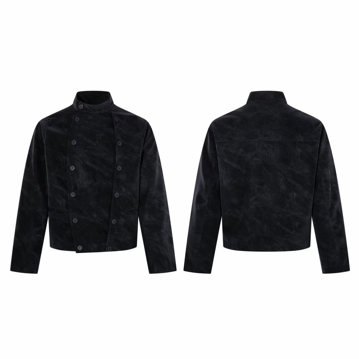 Omirad Washed Double-Breasted Military Jacket