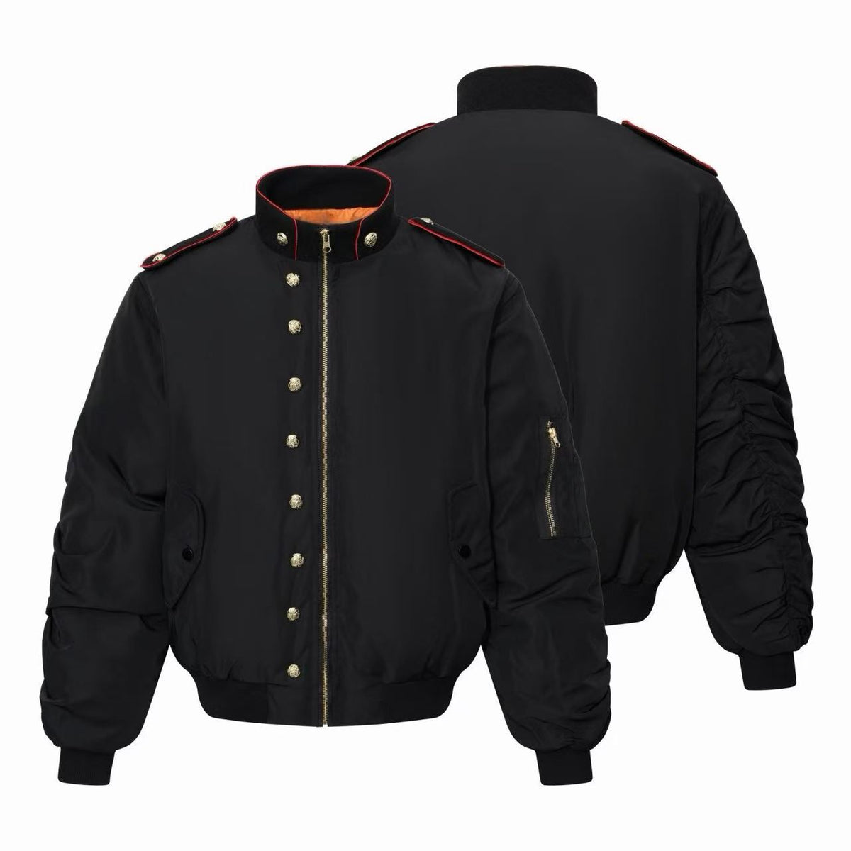 Omirad Military Button Bomber Jacket