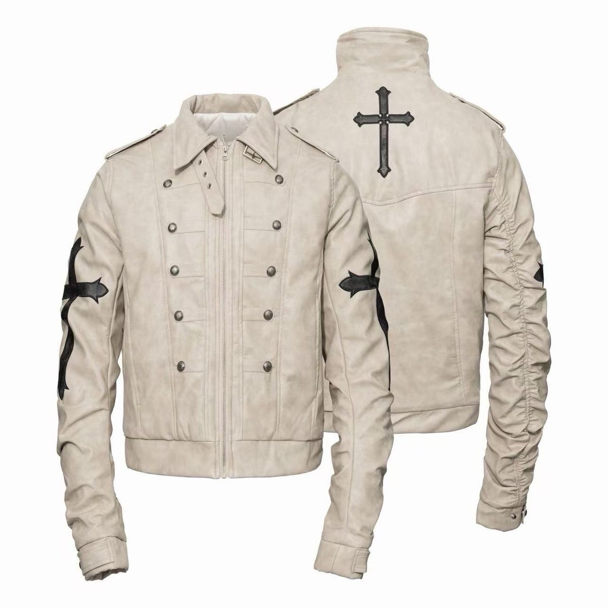 Omirad Cross Patch Military Moto Jacket