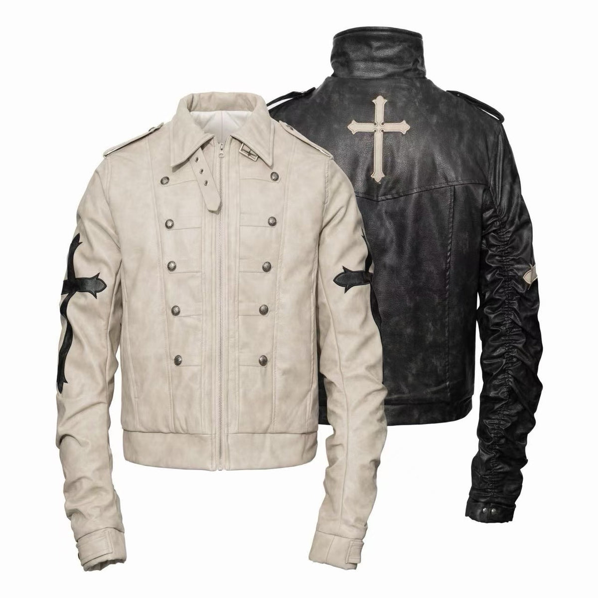 Omirad Cross Patch Military Moto Jacket