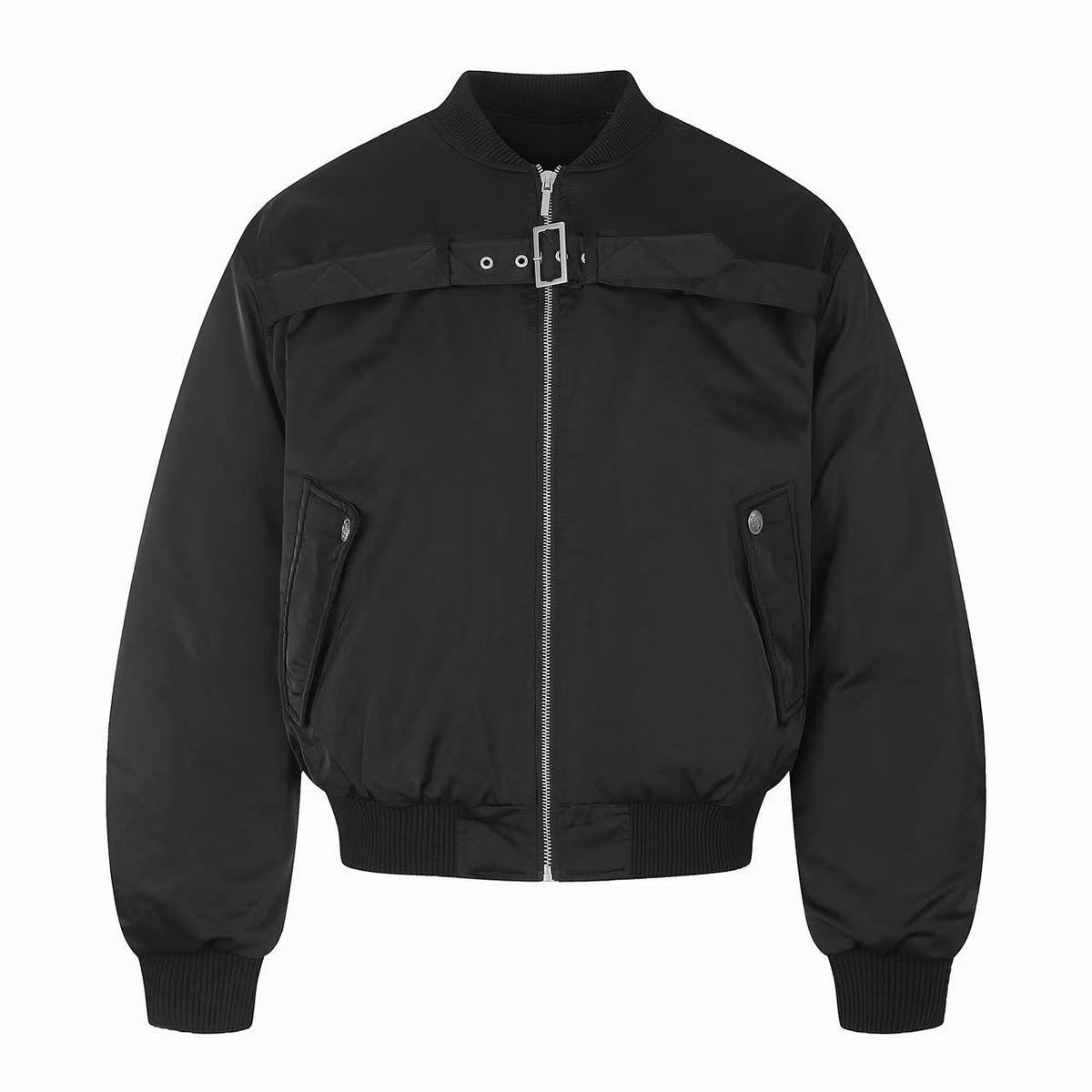 Omirad Faux Fur High Collar Belted Military Jacket