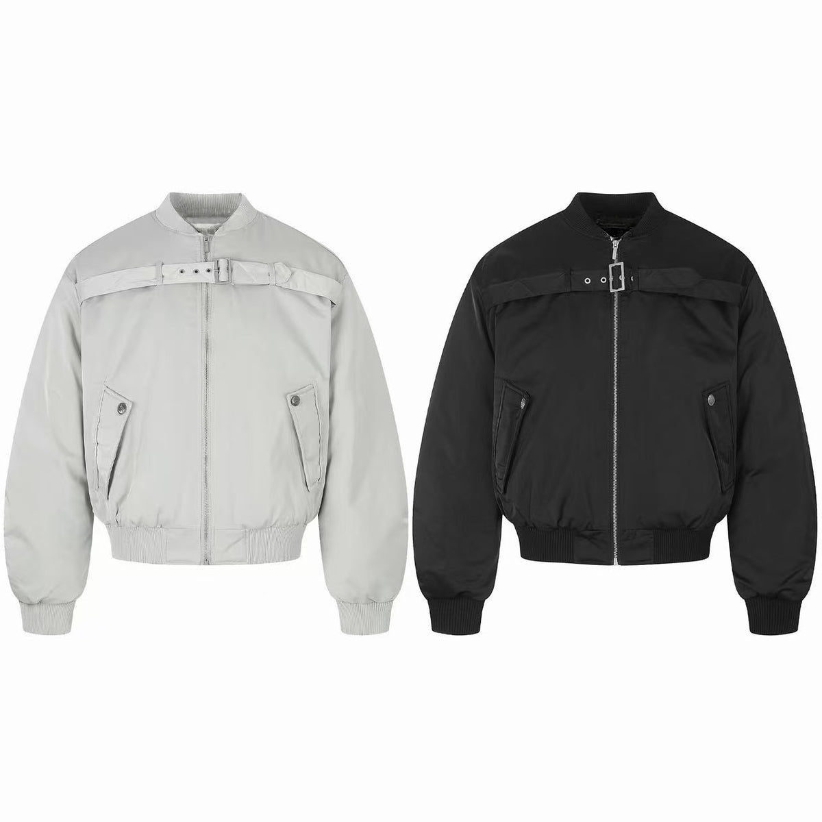 Omirad Faux Fur High Collar Belted Military Jacket