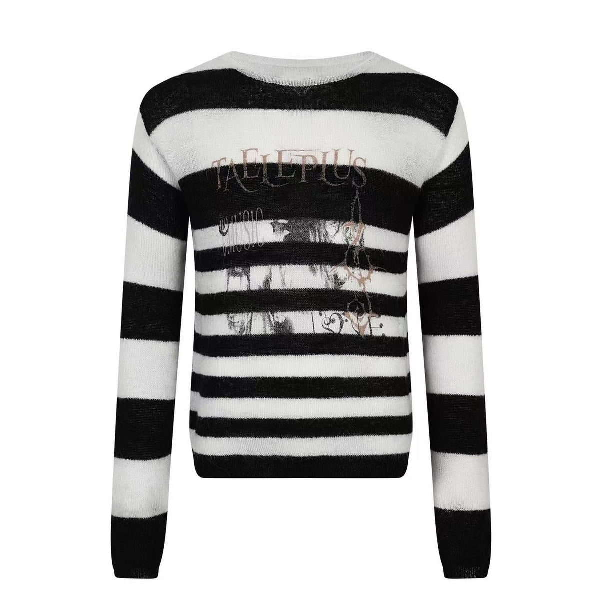 Omirad Striped Graphic Knit Sweater