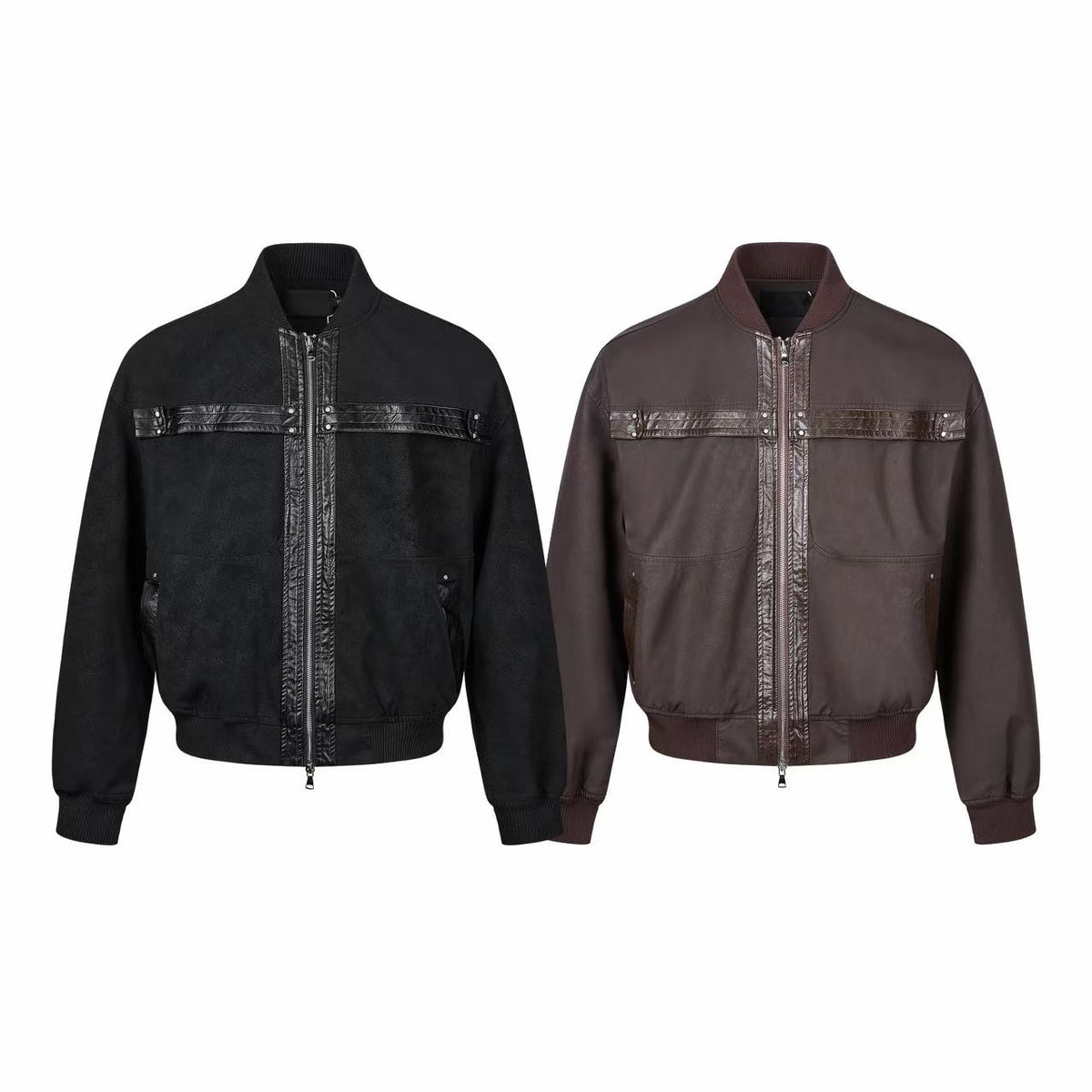 Omirad Contrast Coated-Trim Bomber Jacket