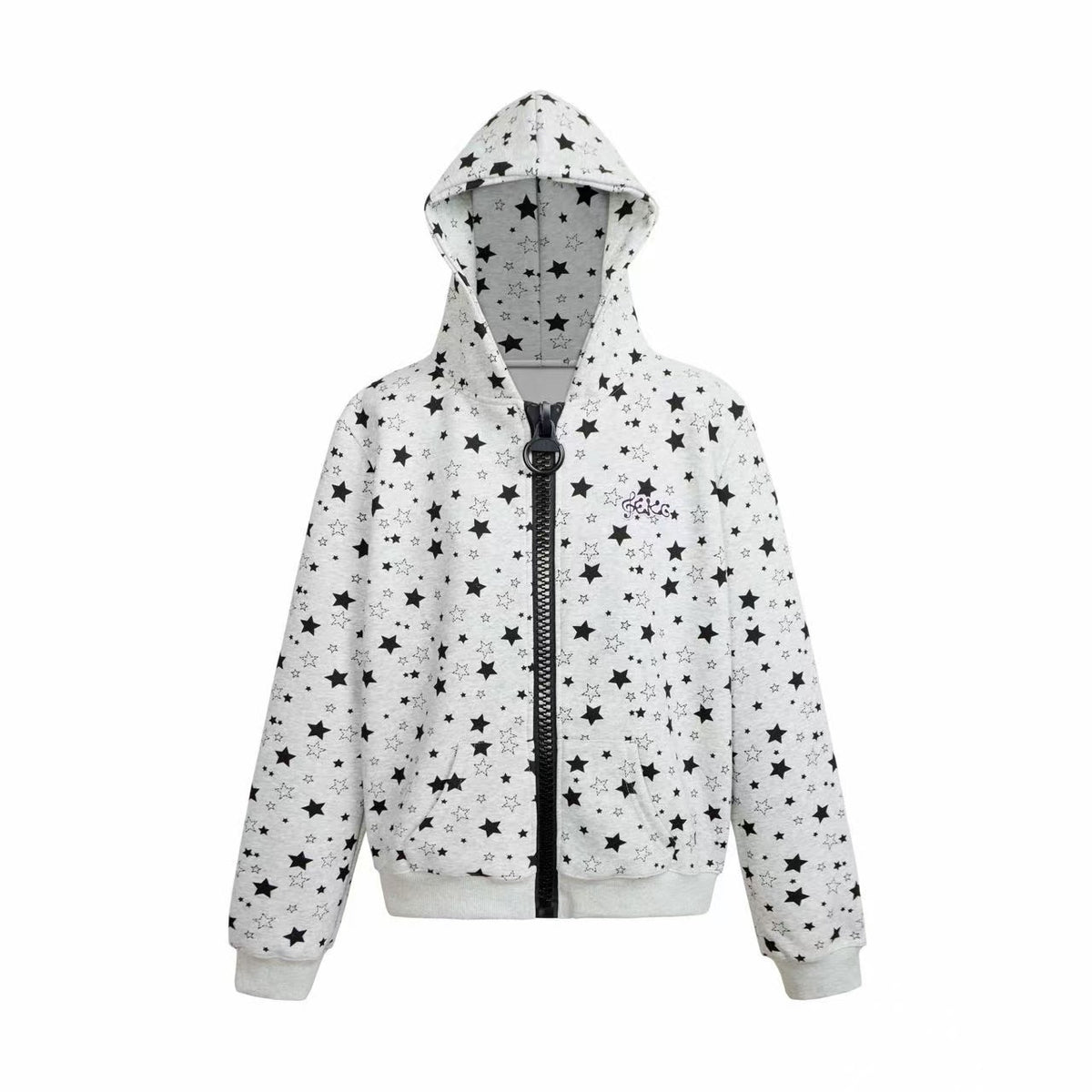 Omirad All-Over Star Print Zip-Up Hoodie