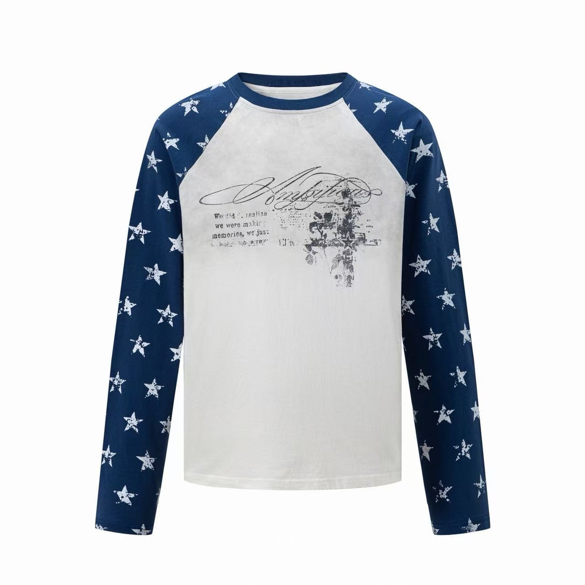 Omirad Star Sleeve Graphic Raglan Long Sleeve Tee