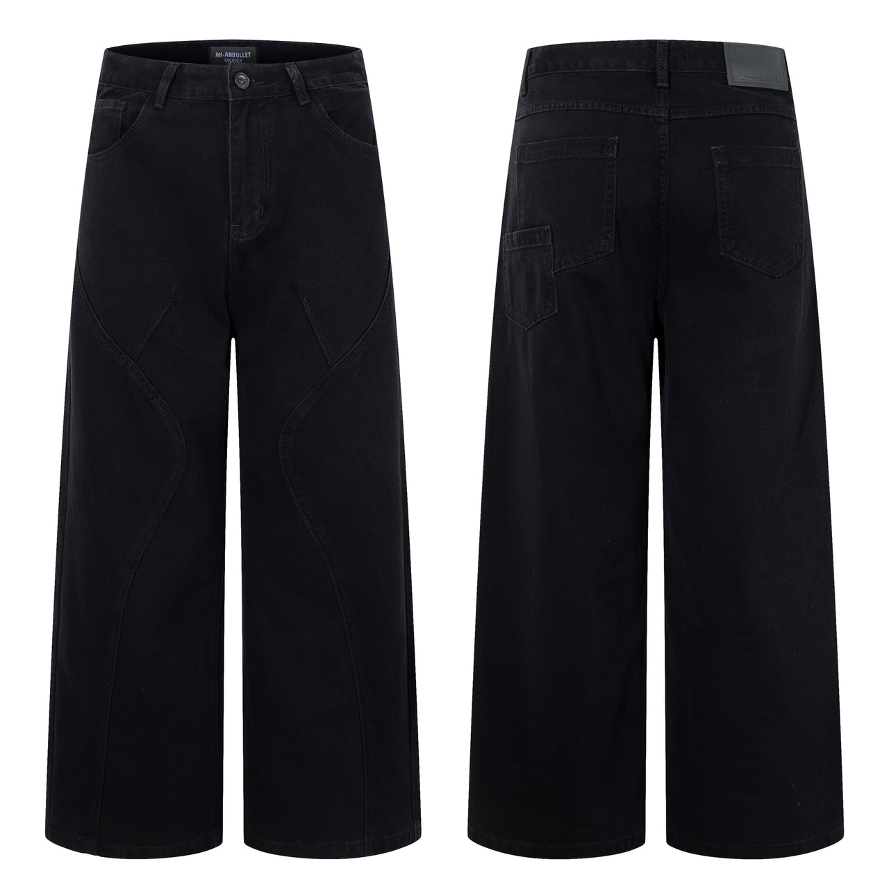 American High Street Color-Block Jeans