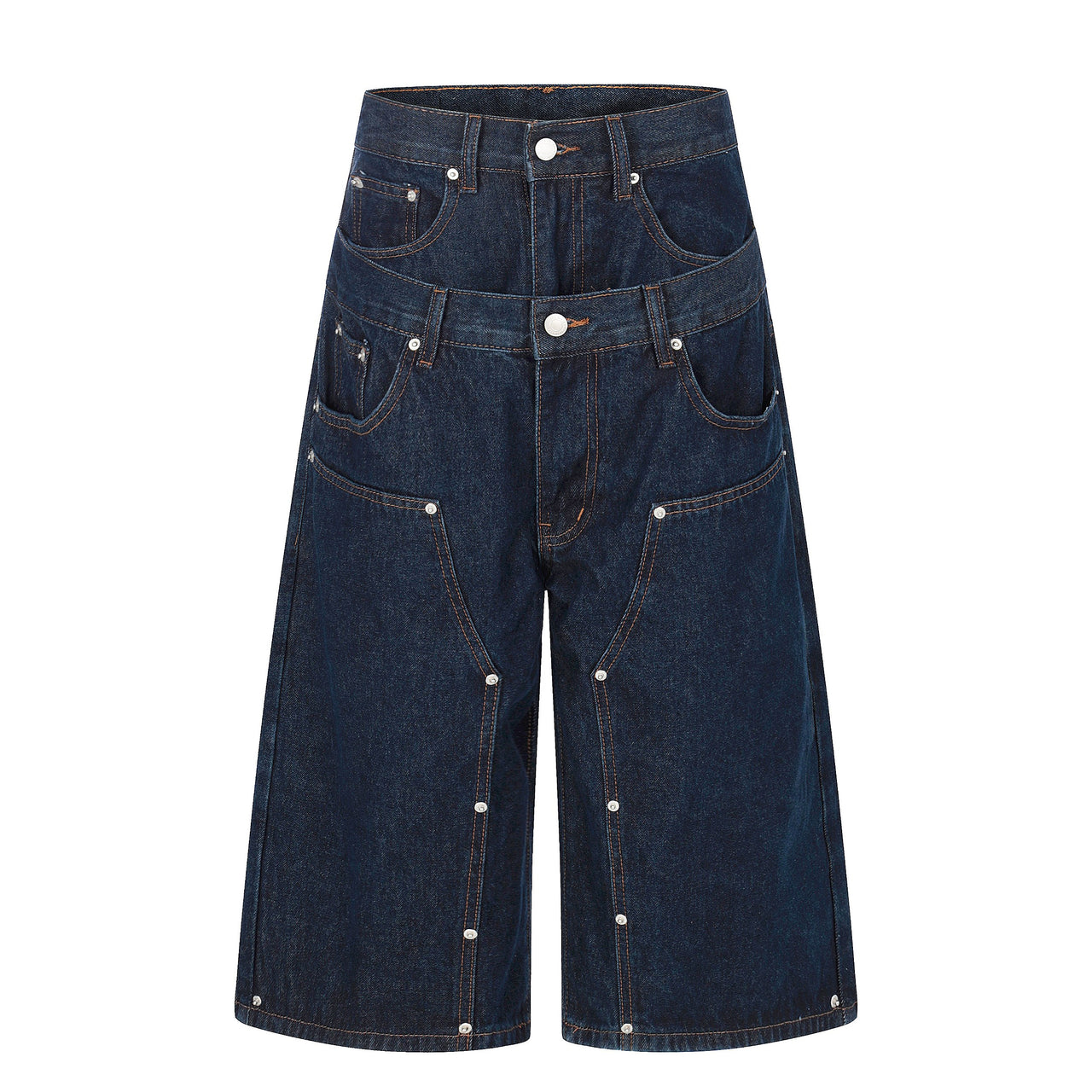 Omirad “Layered Panel Denim Shorts”