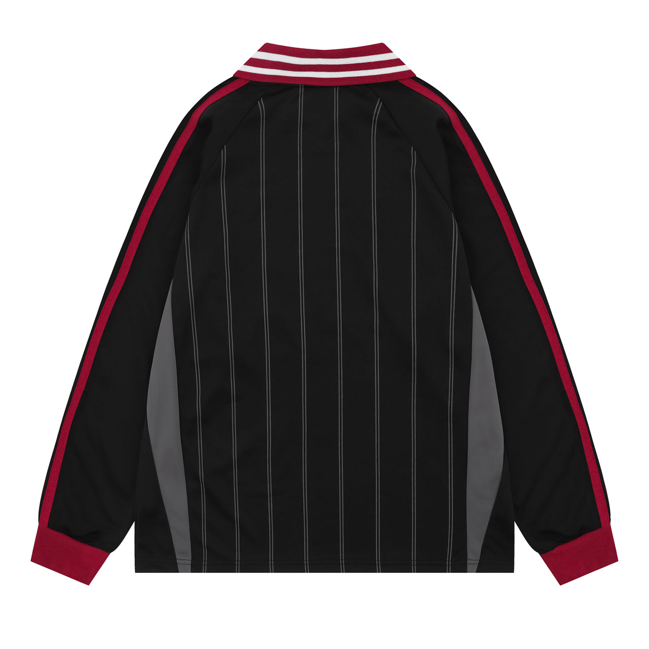 American Streetwear Striped Polo Sweatshirt