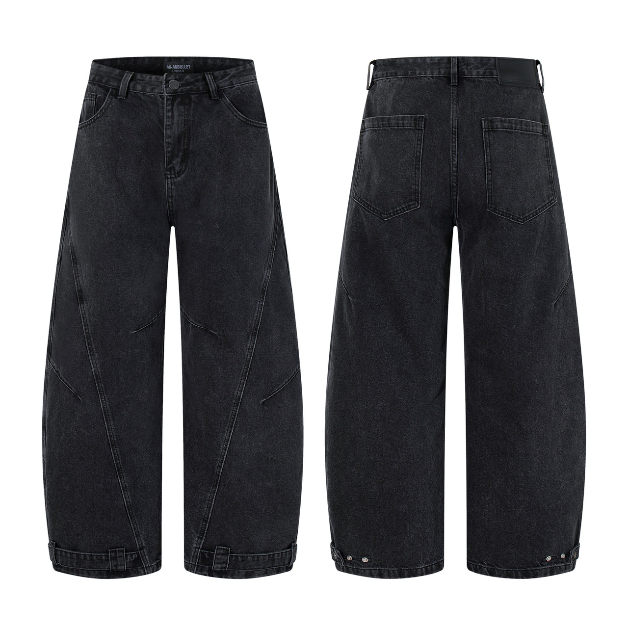 American High Street Patchwork Curved Blade Jeans
