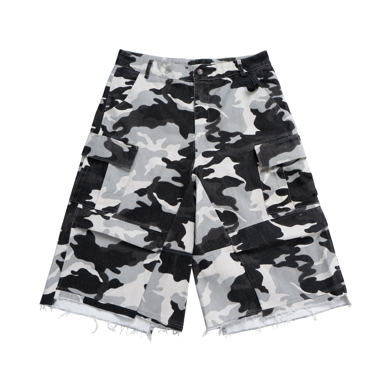 American Coated Glitter Camouflage Jorts
