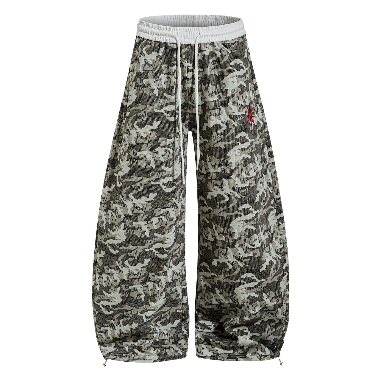 Omirad Camo Script Wide-Leg Pants