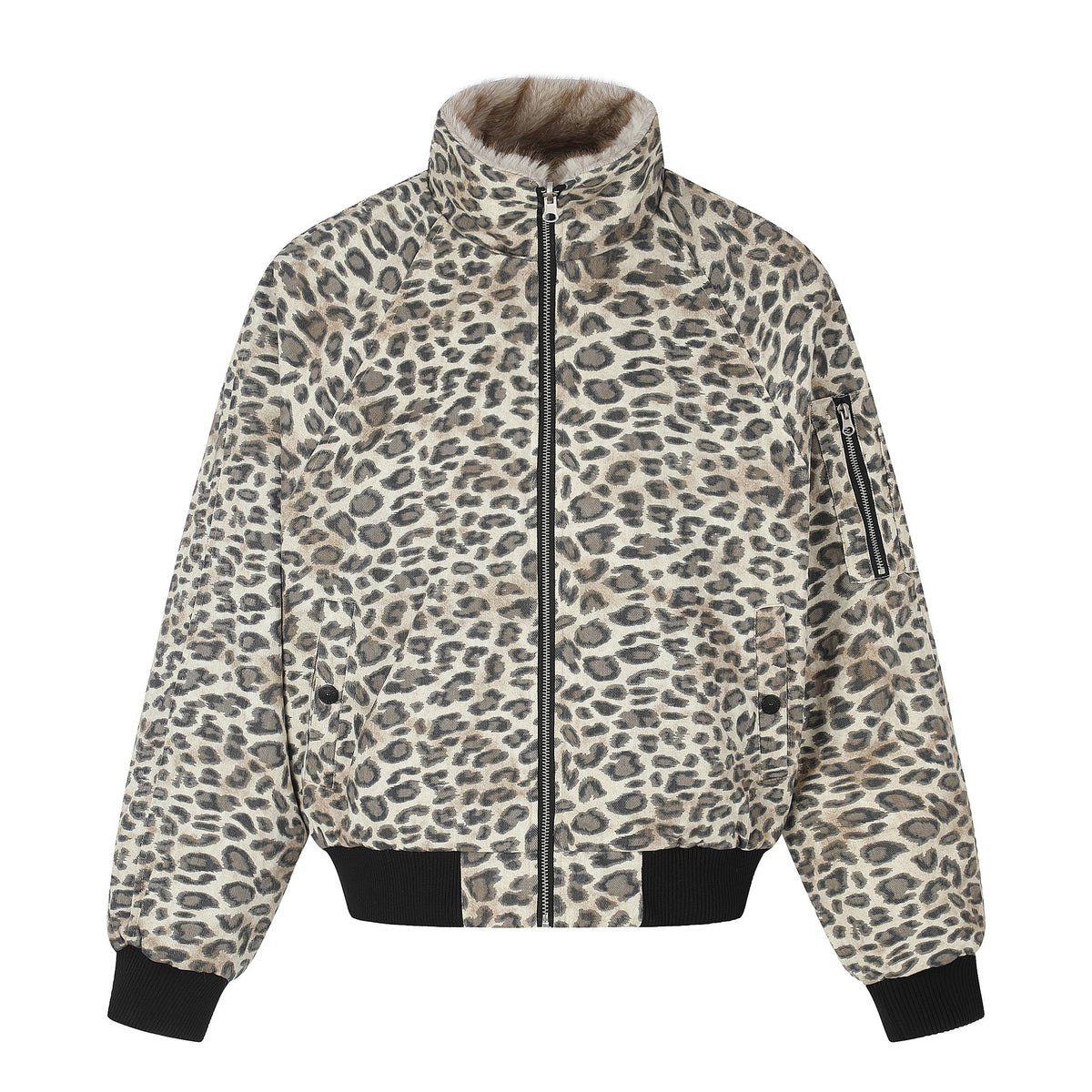 Omirad Leopard Print Bomber Jacket
