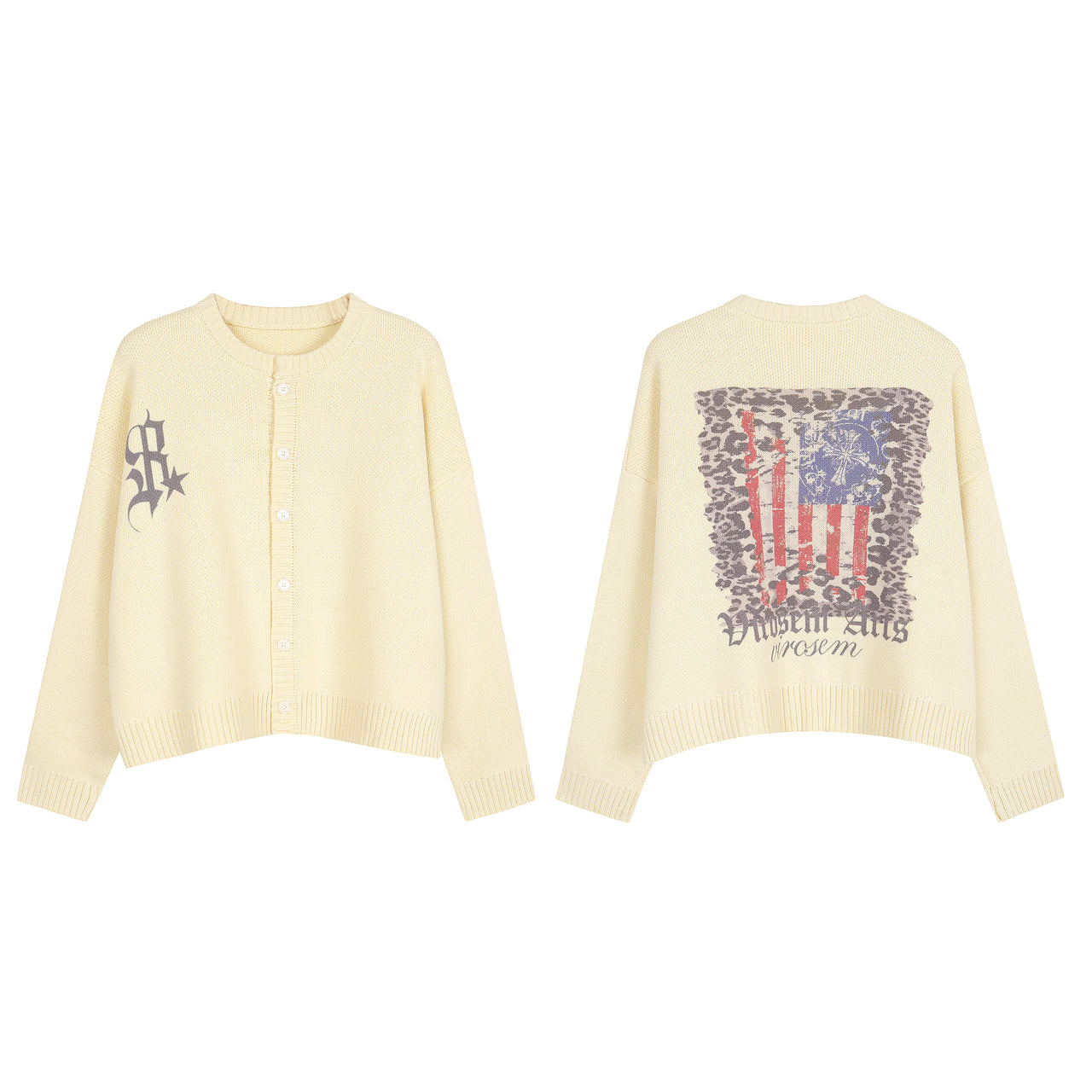 American Vintage Print Zip Sweater*