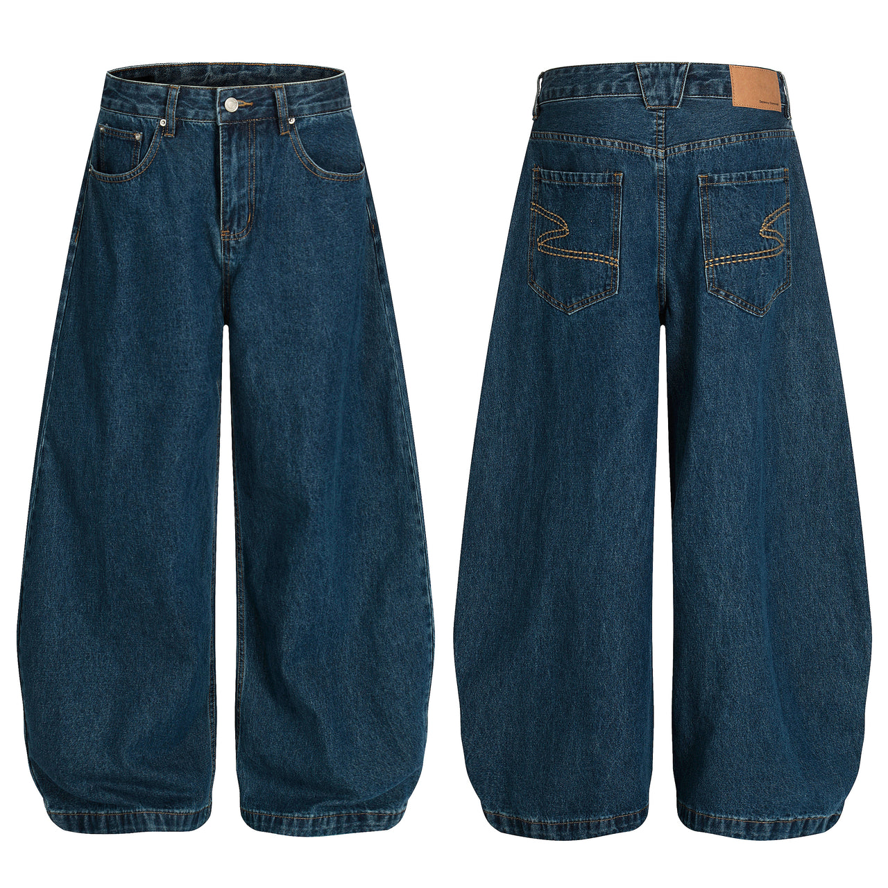 American Vintage Distressed Curved Blade Jeans
