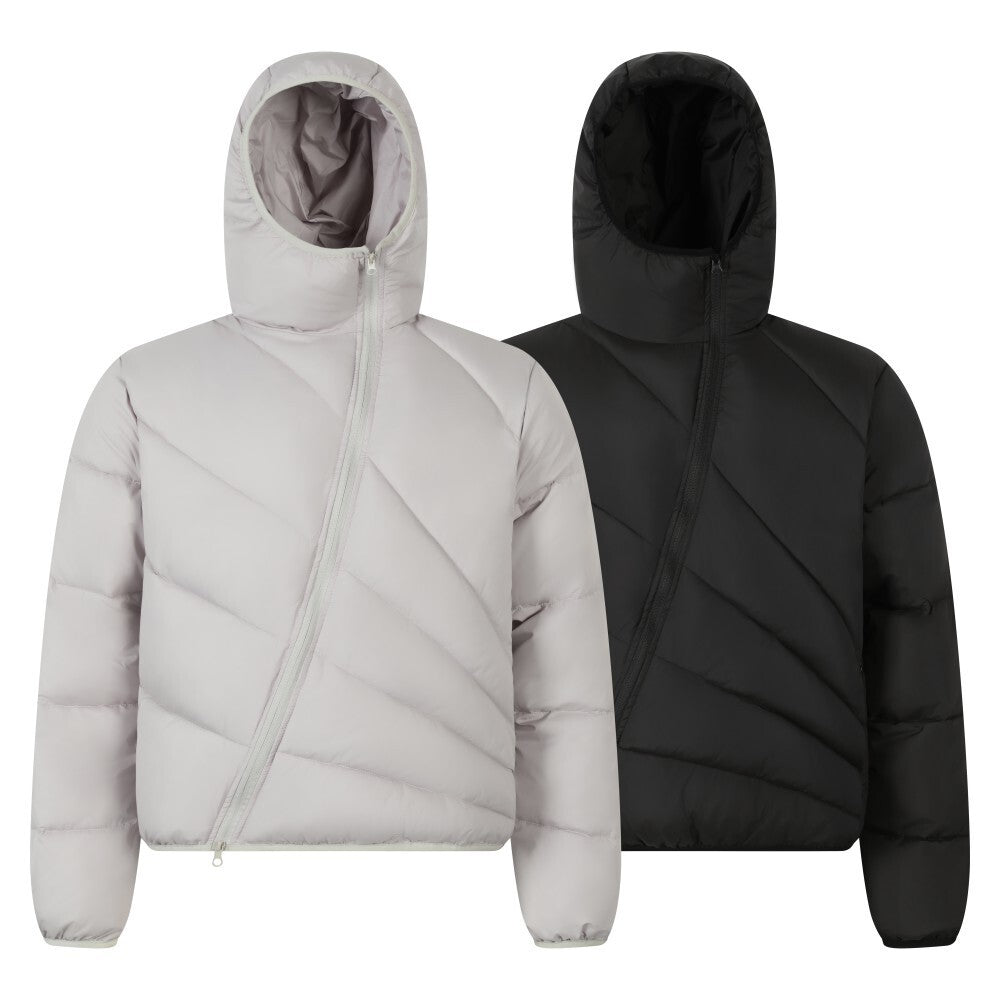 Streetwear Asymmetrical Zipper Deconstructed Padded Jacket