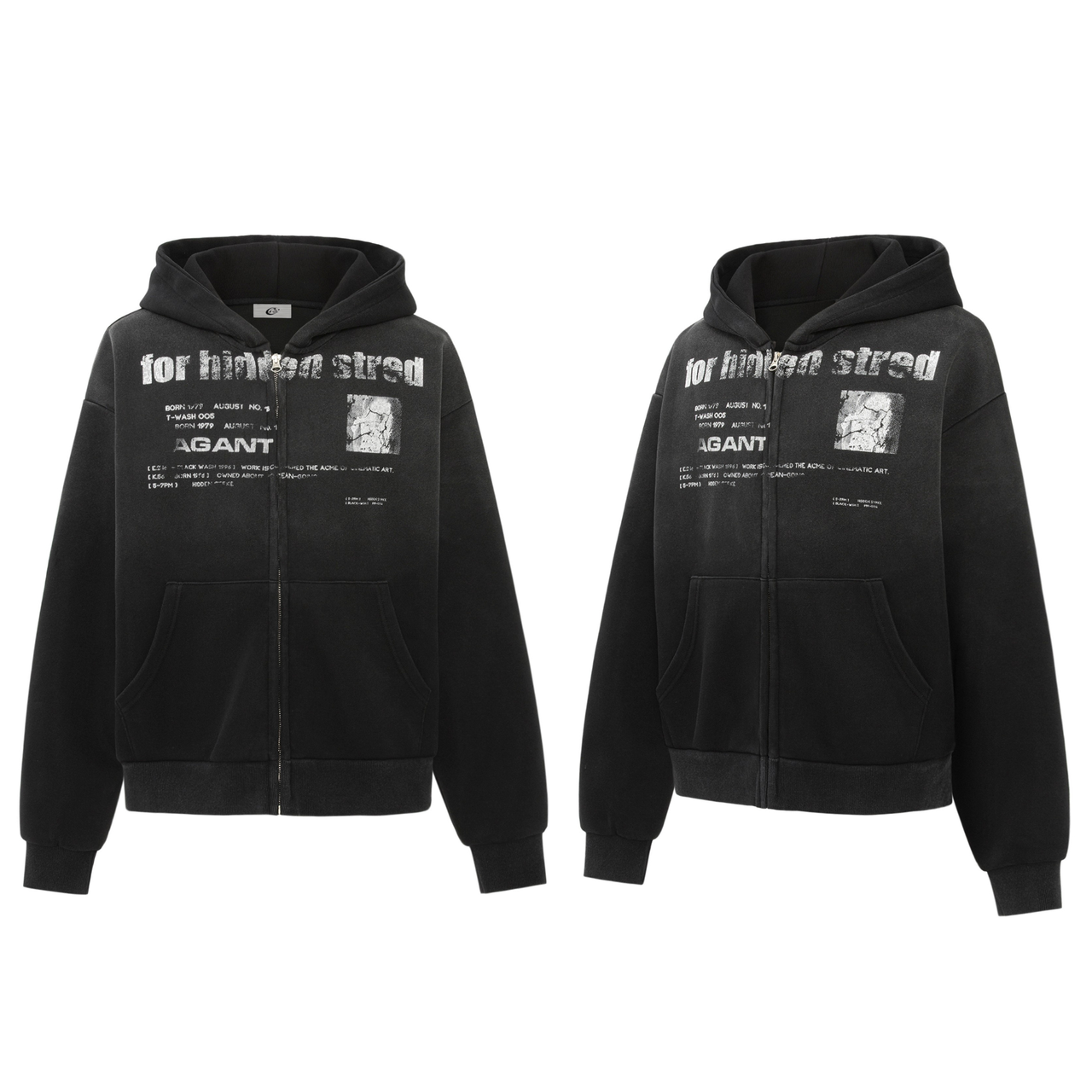 Omirad Gradient Print Zip Hoodie