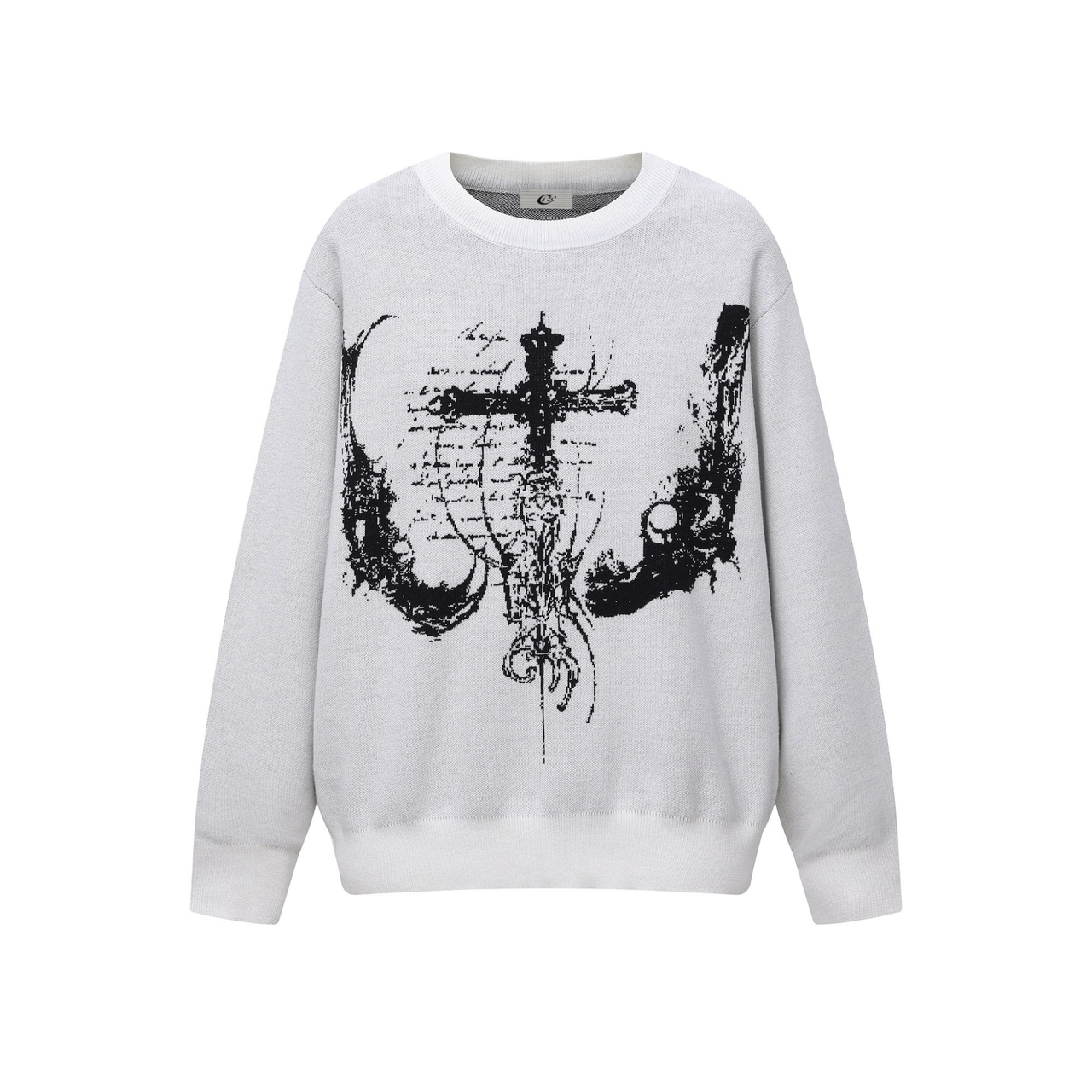 Omirad Gothic Cross Knit Sweater
