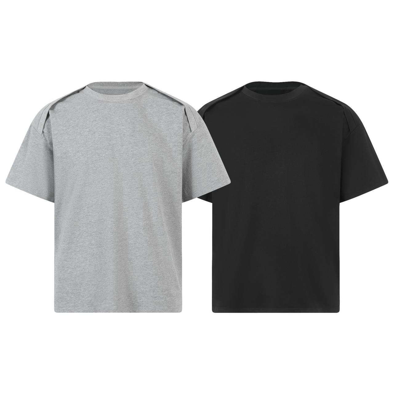 Omirad “Fold-Panel” Structured Short-Sleeve Tee