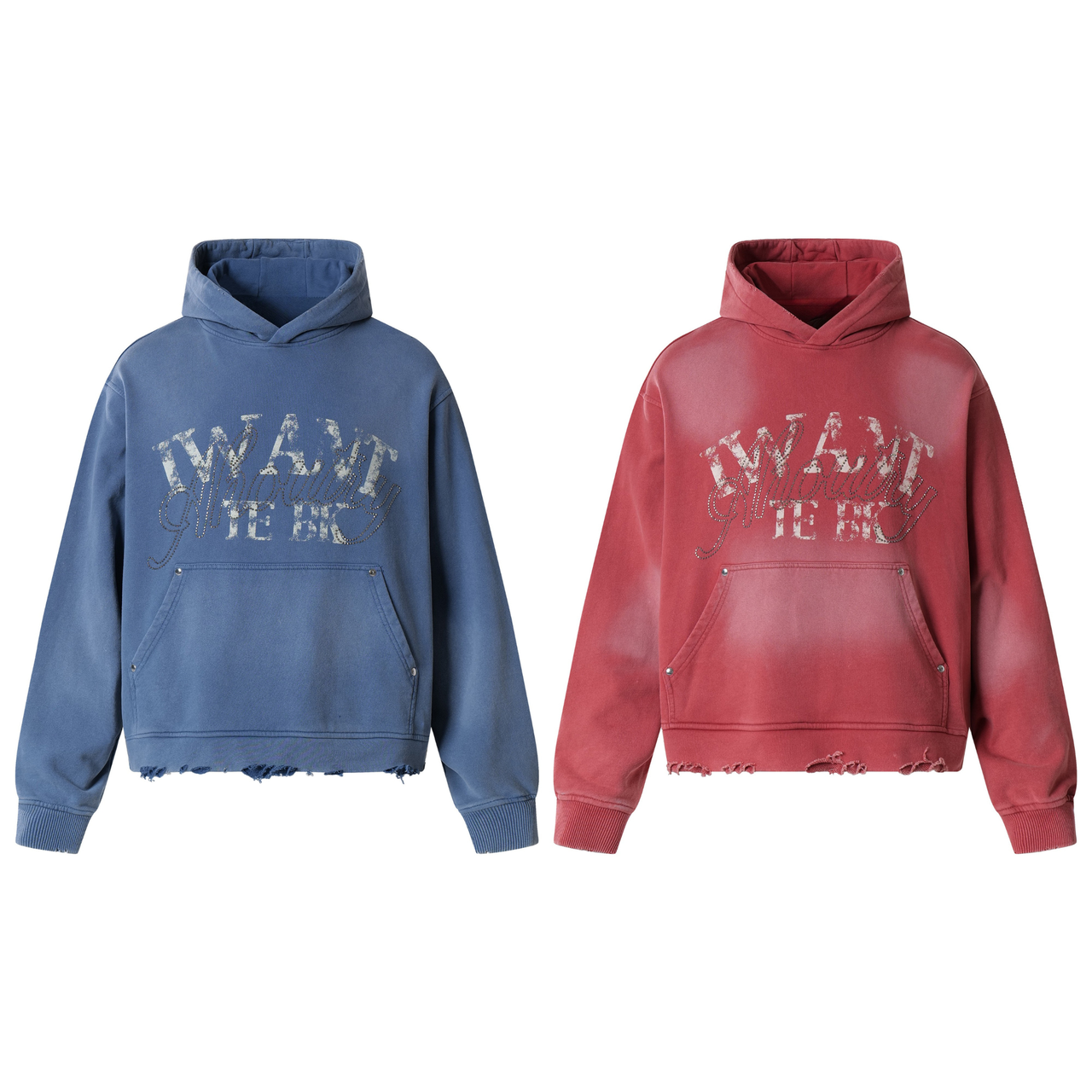 Omirad Vintage Distressed Graphic Hoodie