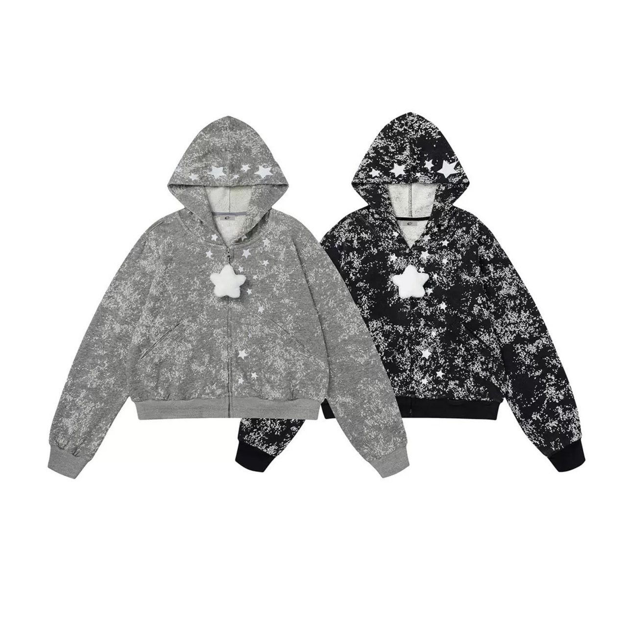 Omirad Starburst Fleece-Lined Zip Hoodie