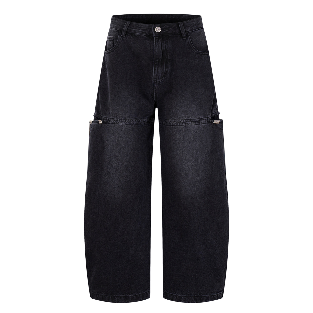 Omirad Split-Panel Utility Wide-Leg Jeans