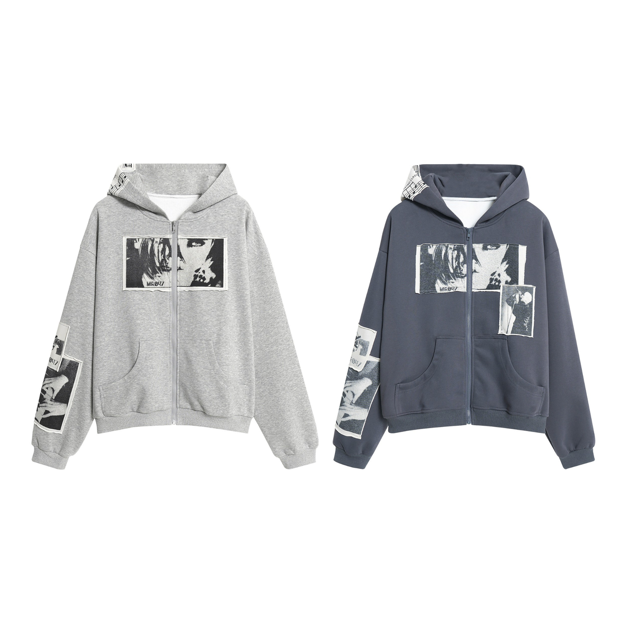 Omirad Photo Collage Zip Hoodie