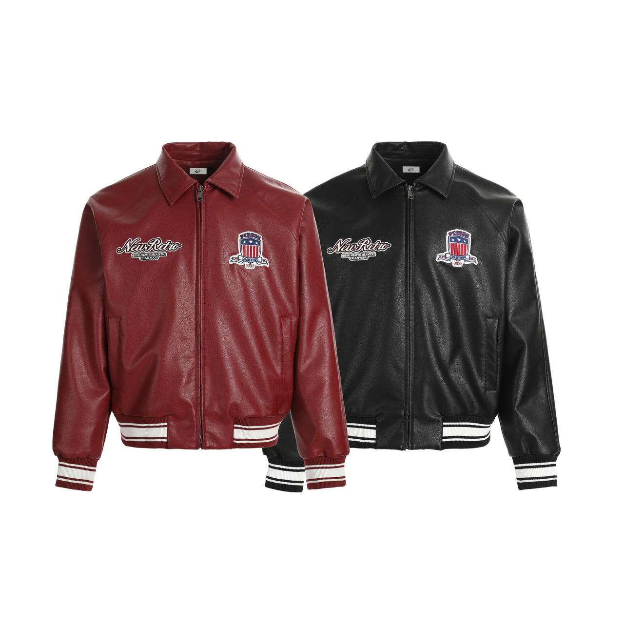 Omirad Varsity Patch PU Bomber Jacket