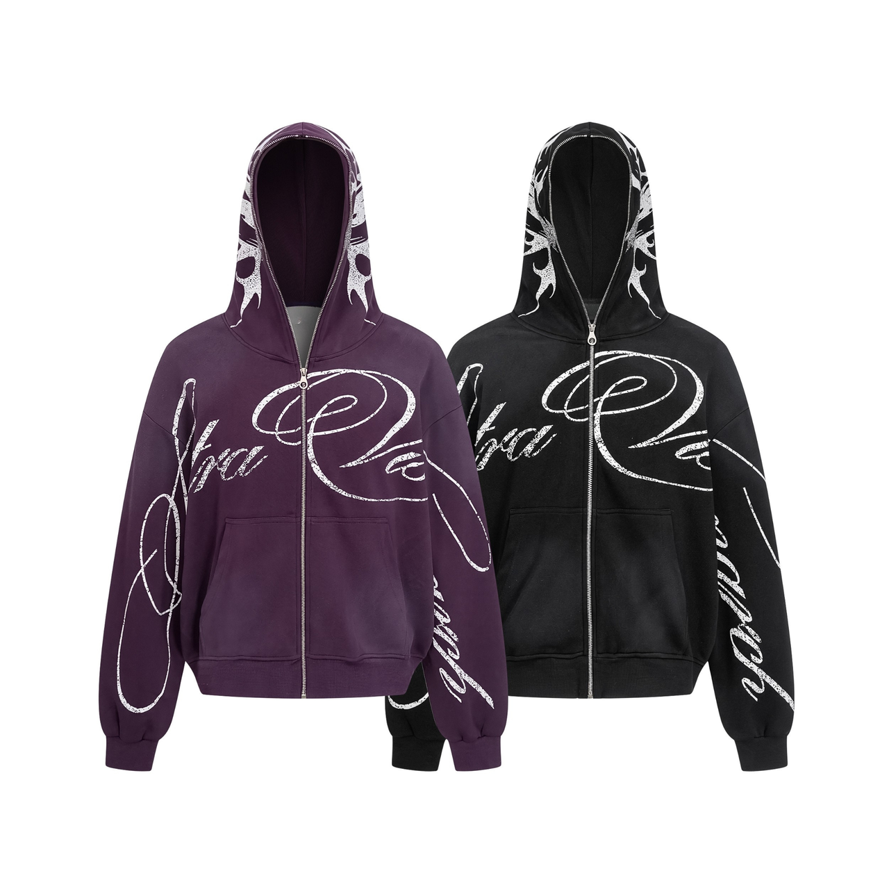 Omirad Full-Script Zip Hoodie