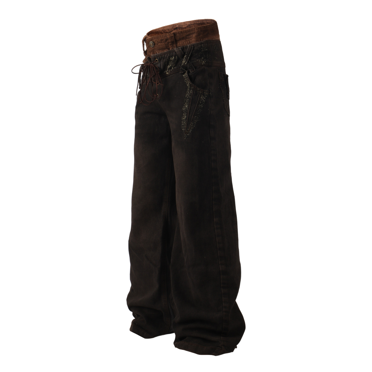 Omirad Dual-Waist Lace-Up Jeans