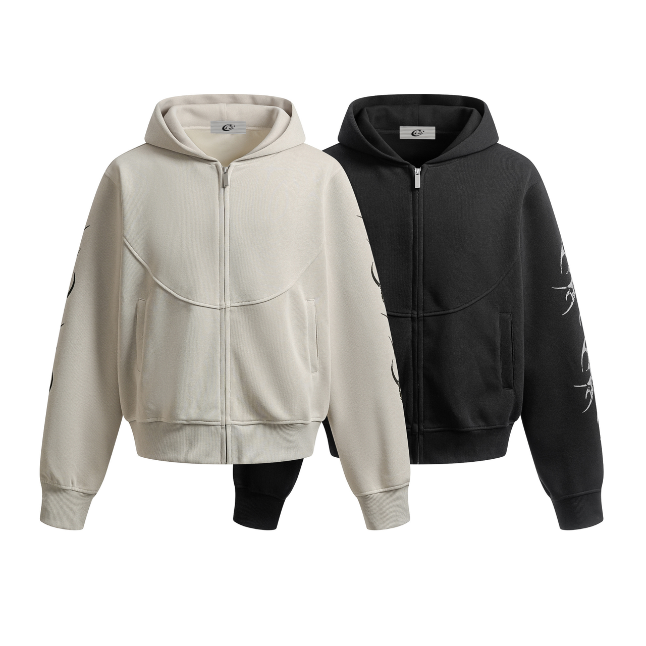 Omirad Tribal Curve Zip Hoodie