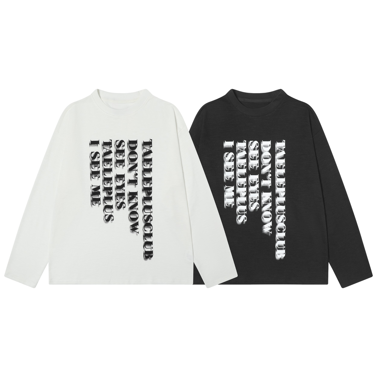 Omirad Vertical Shadow Graphic Long Sleeve Tee
