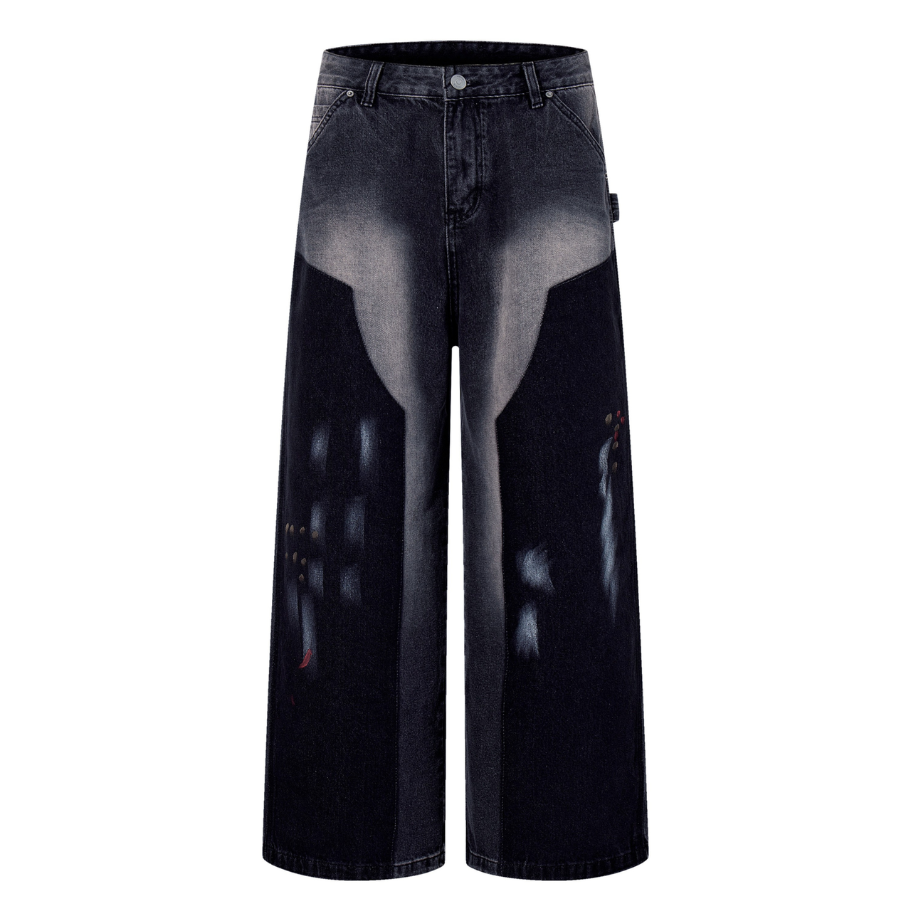 Omirad Brushstroke Fade Wide-Leg Jeans