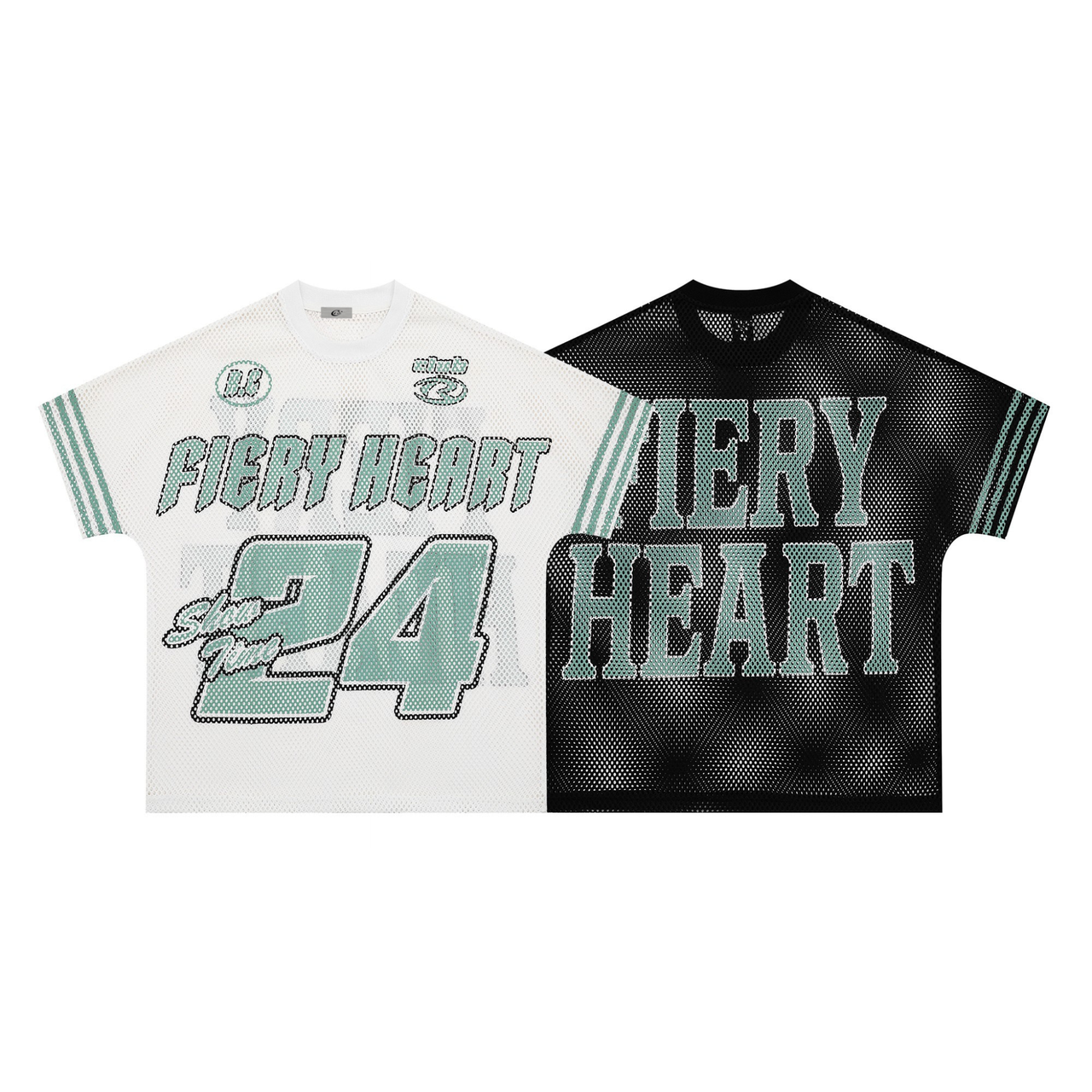 Omirad Fiery Heart Mesh Jersey Tee