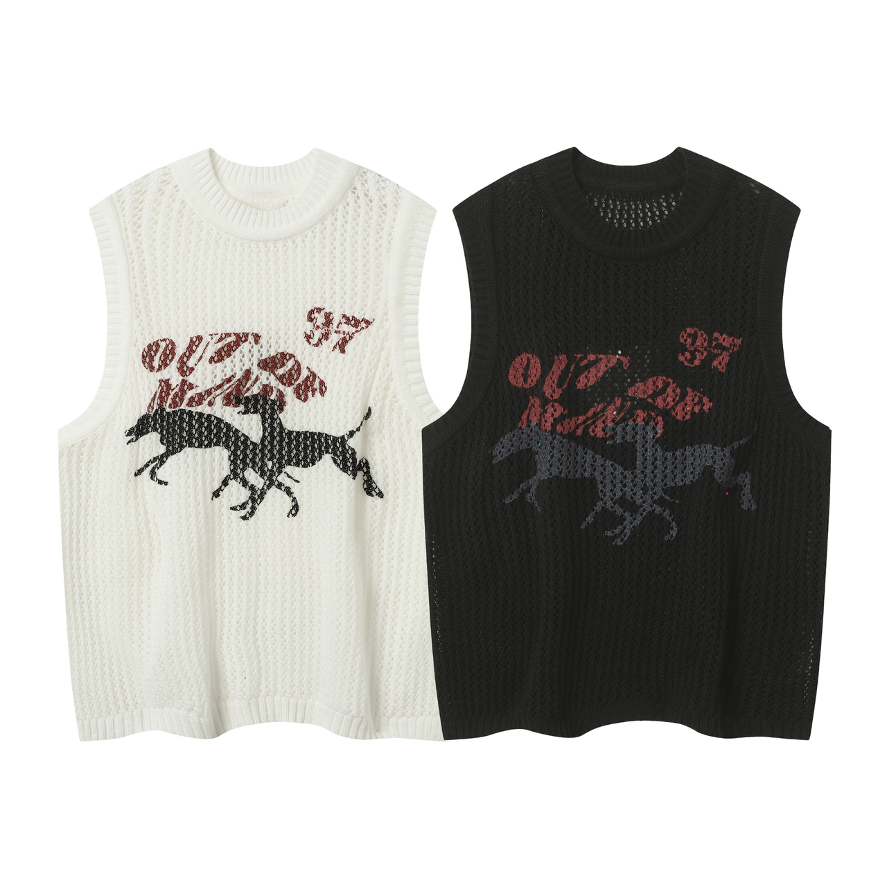 Omirad Horse Graphic Knit Vest