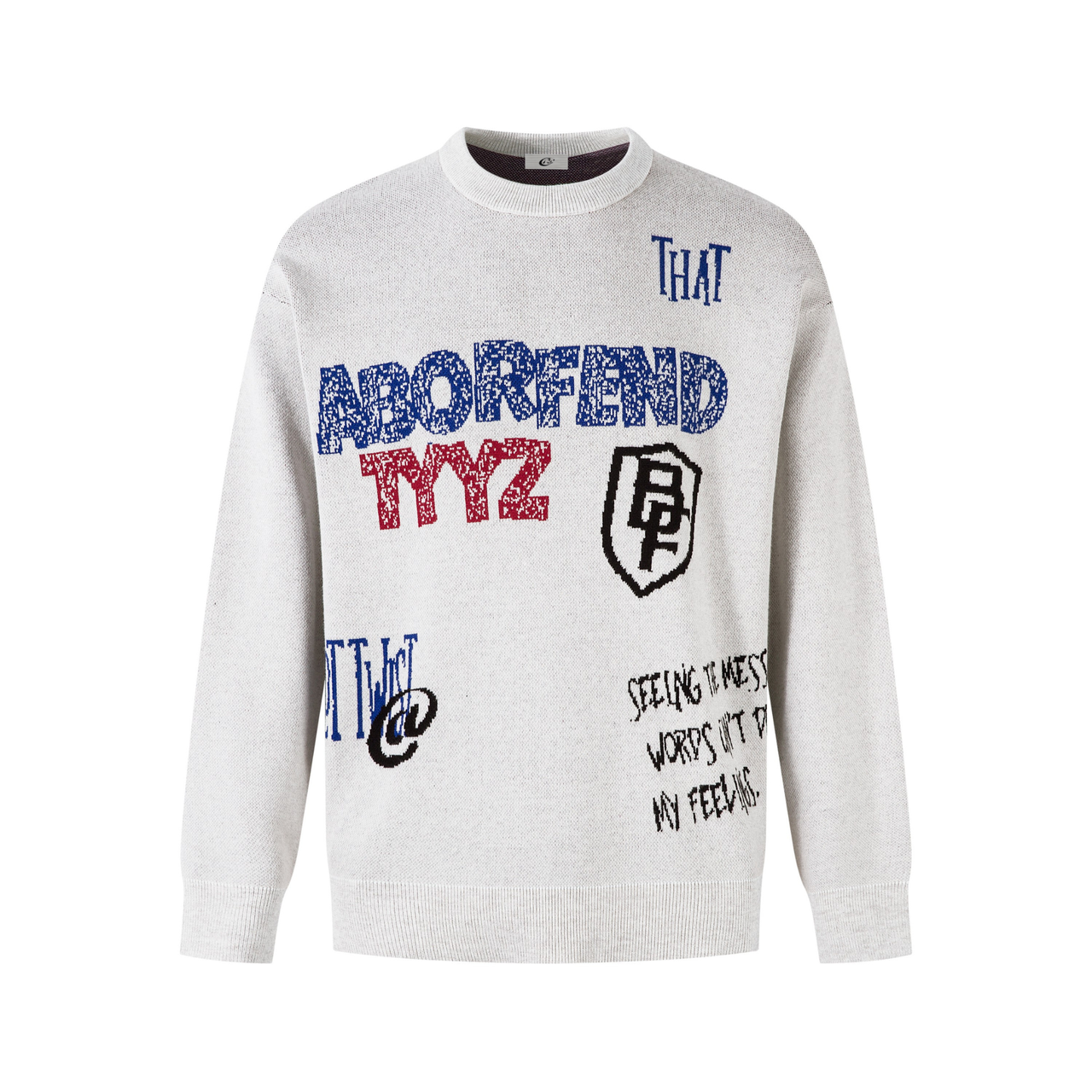 Omirad Graffiti Embroidered Knit Sweater