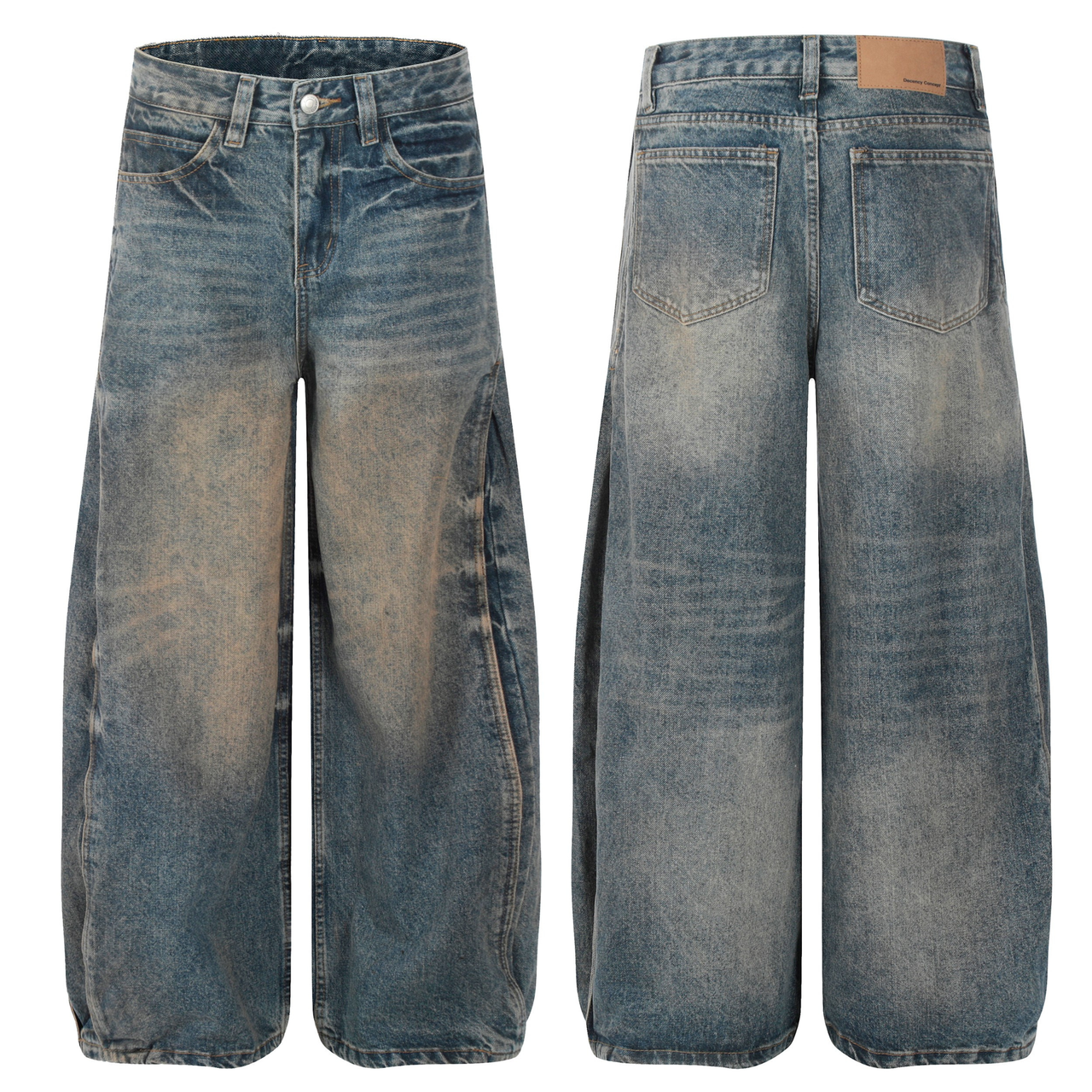 Omirad Sand-Washed Barrel Jeans
