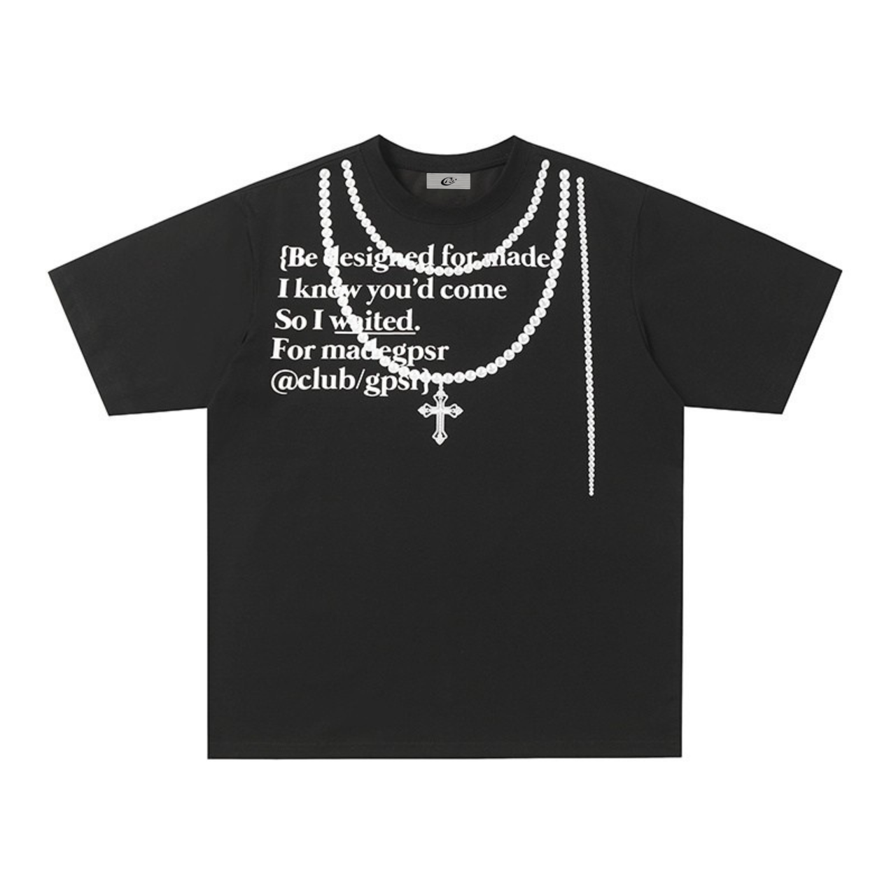 Omirad Necklace Graphic Typography Tee