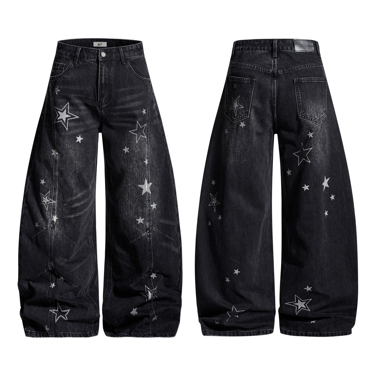 Omirad Star Washed Barrel Jeans