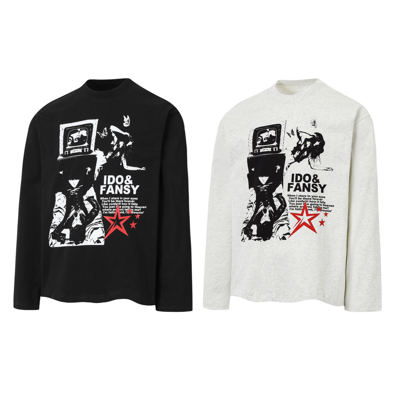 Omirad Graphic Collage Long-Sleeve Tee