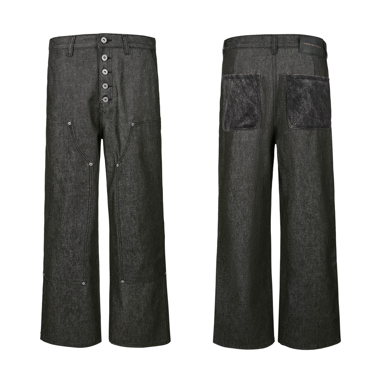 Omirad Button-Fly Utility Straight-Leg Pants