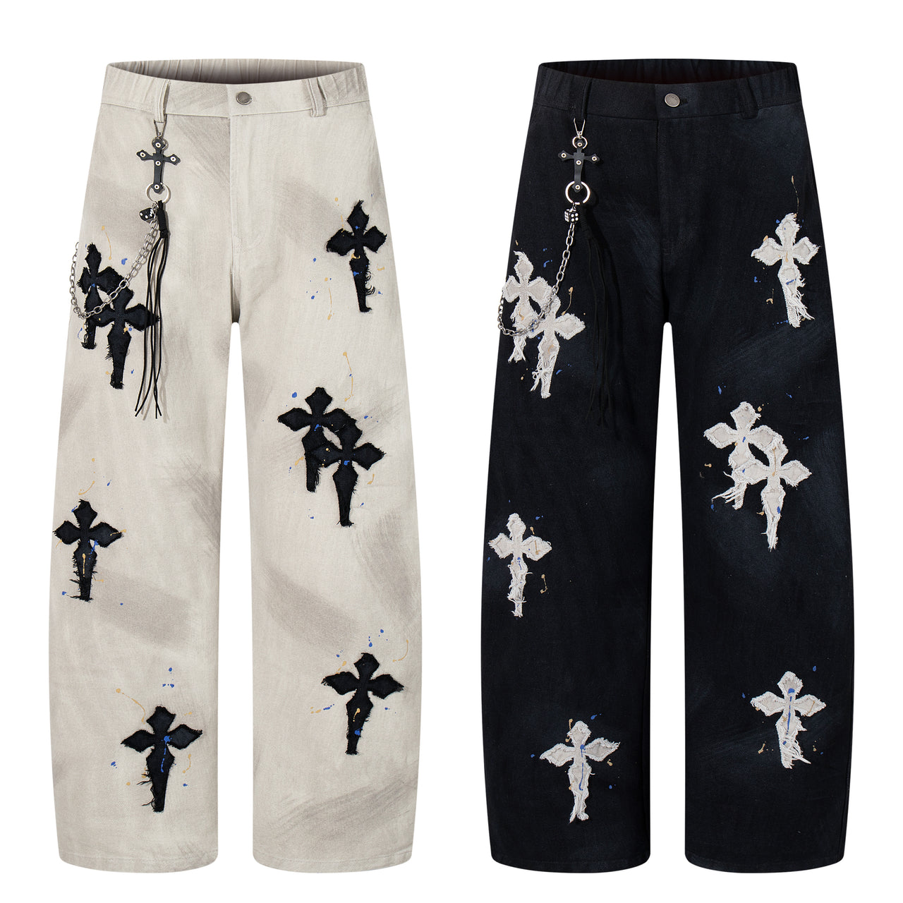 Vintage American Cross Appliqué Jeans
