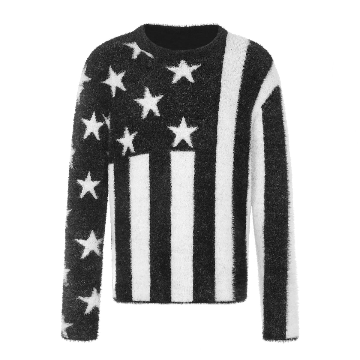 Omirad Star & Stripe Fuzzy Sweater
