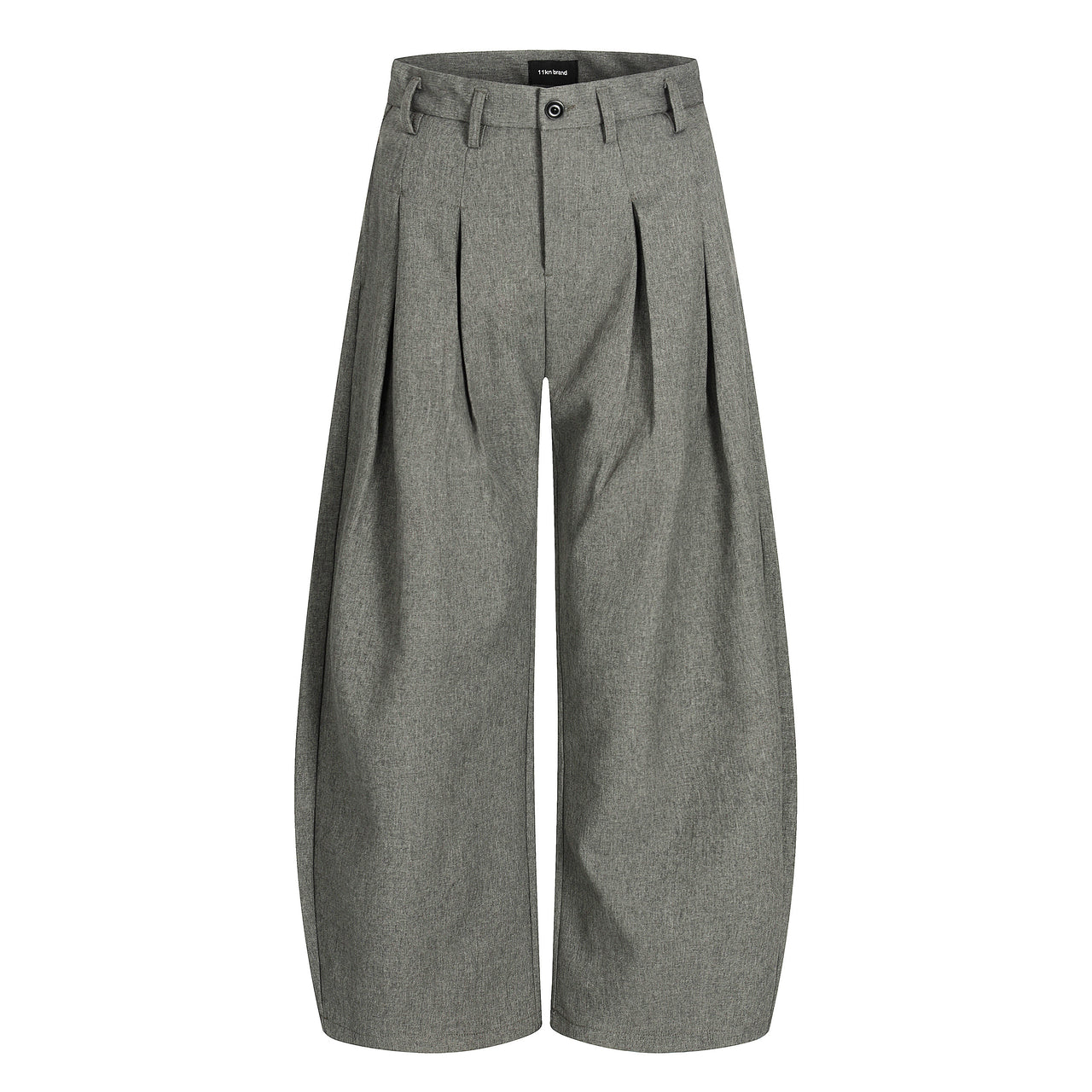 High-Street Pleated Curved-Cut Casual Pants