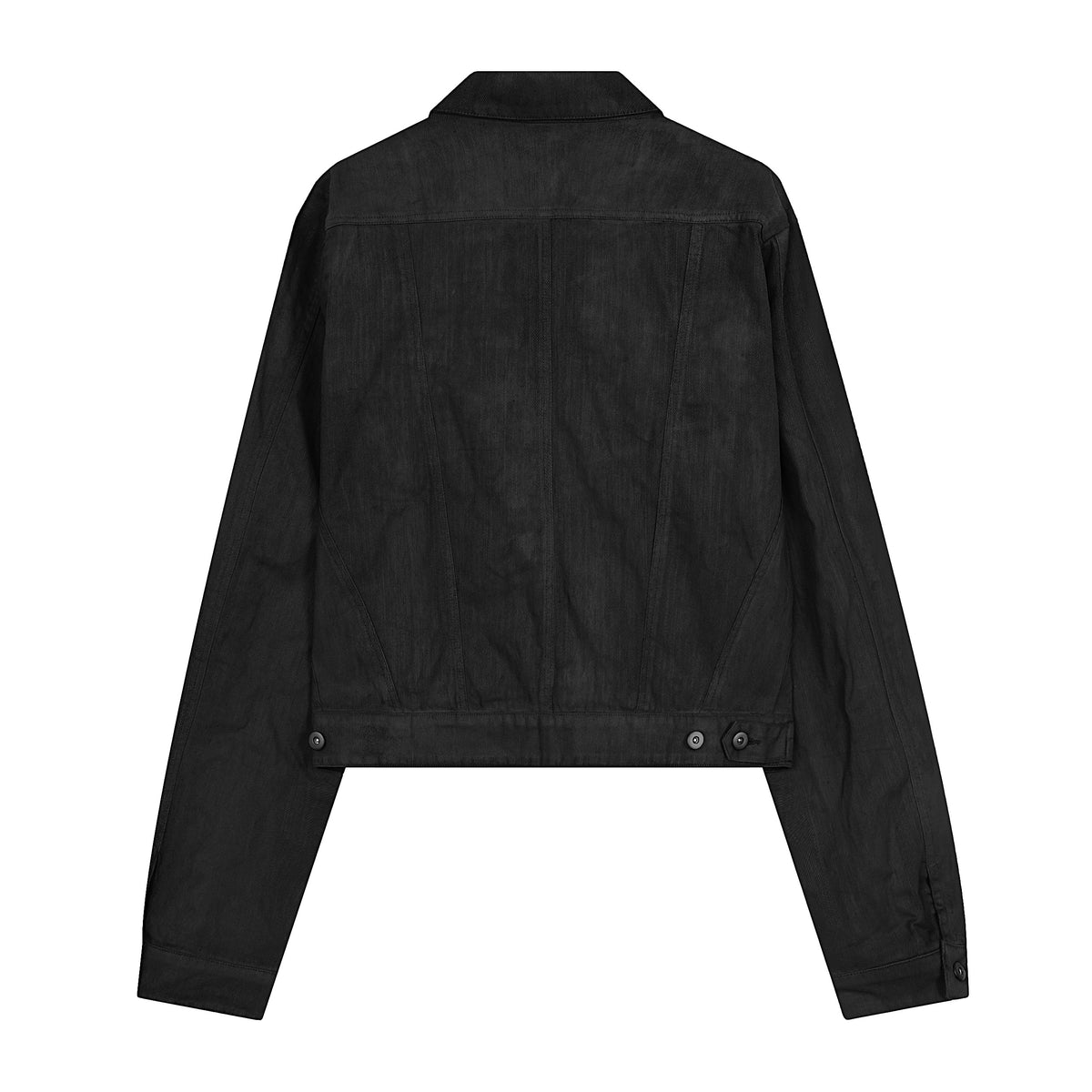 Omirad Washed Black Cropped Denim Jacket