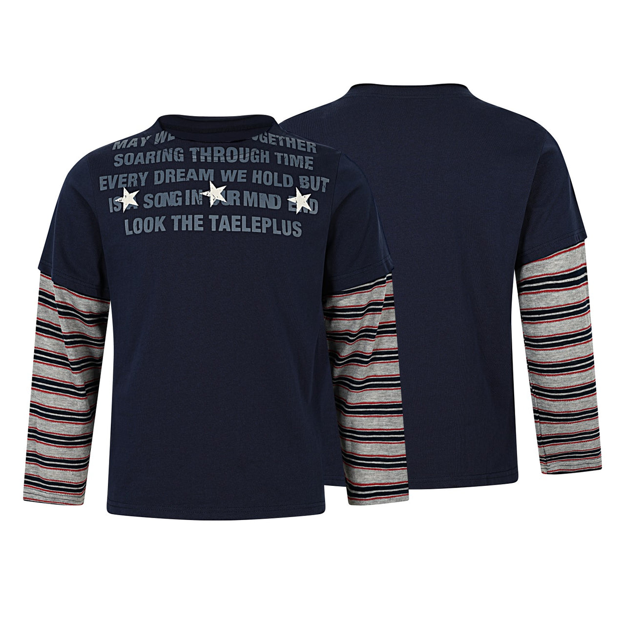 Omirad Layered Stripe Sleeve Long Sleeve Tee