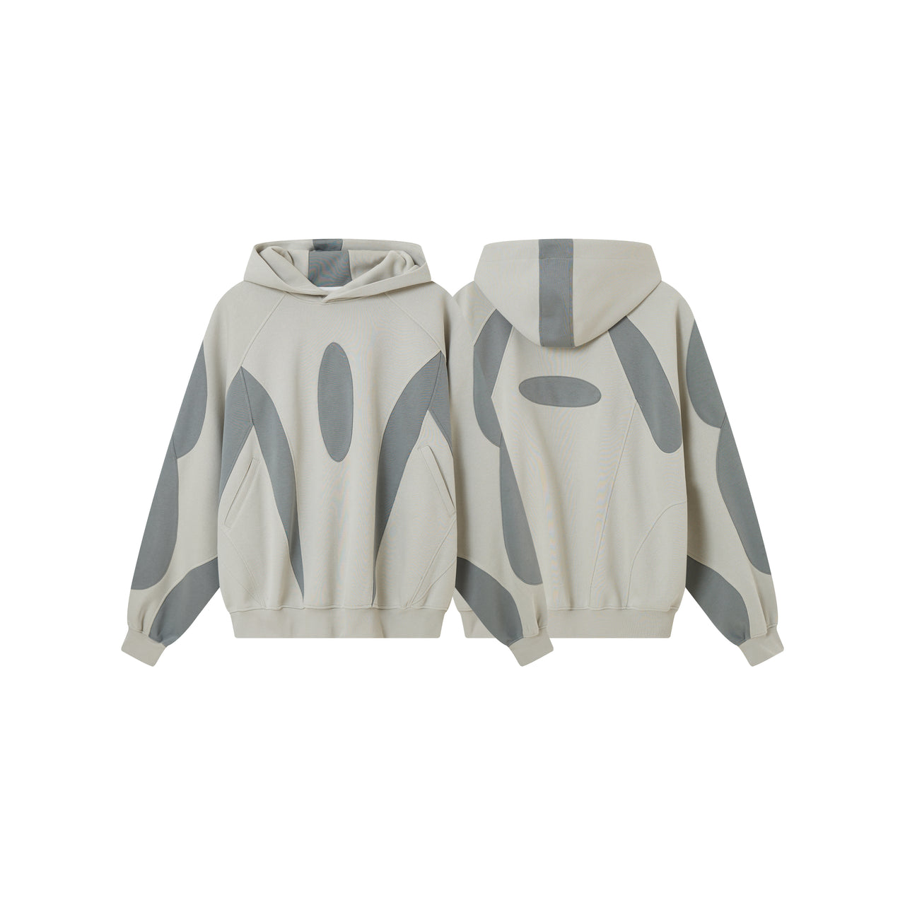 American High Street Two-Tone Color Block Hoodie