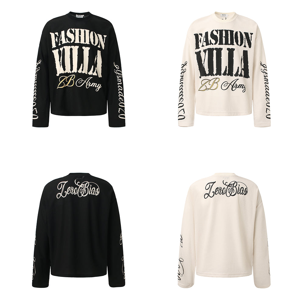 American Streetwear Vintage Letter Print Sweatshirt